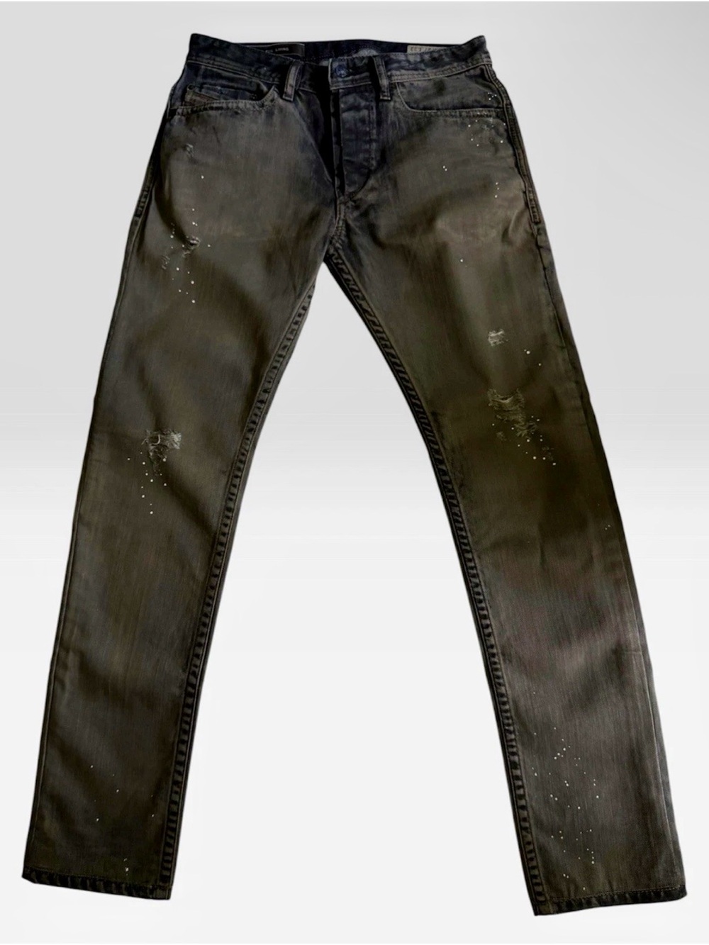 Diesel Braddom 0819E Distressed Paint Splatter Jeans W27 Made in Italy 2013